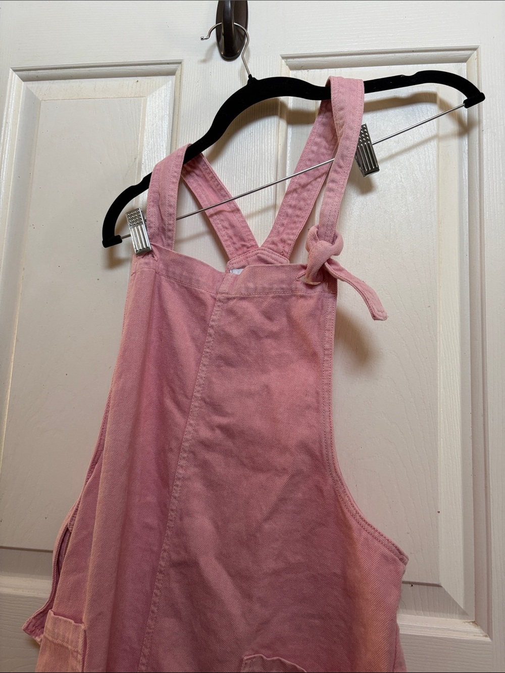 Zenana Outfitters Pink Cotton Overall Romper